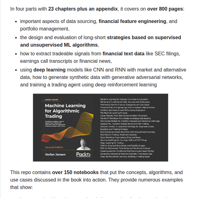 Stefan Jansen Machine Learning For Trading screenshot