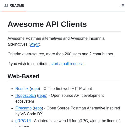 Stepci Awesome Api Clients screenshot