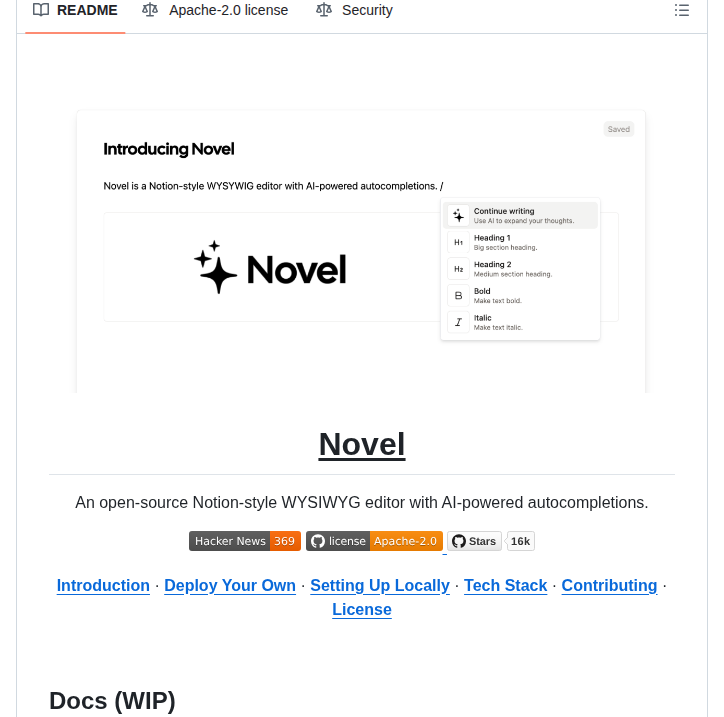 Steven Tey Novel screenshot
