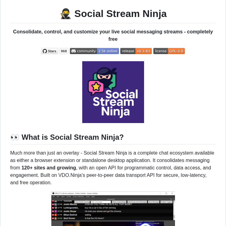 Steveseguin Social_stream screenshot