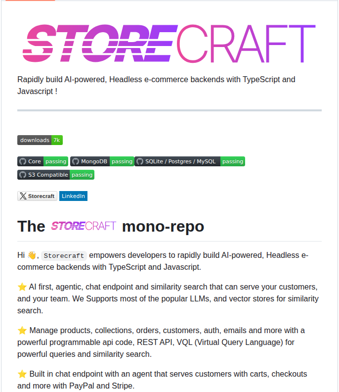 Store Craft Storecraft screenshot