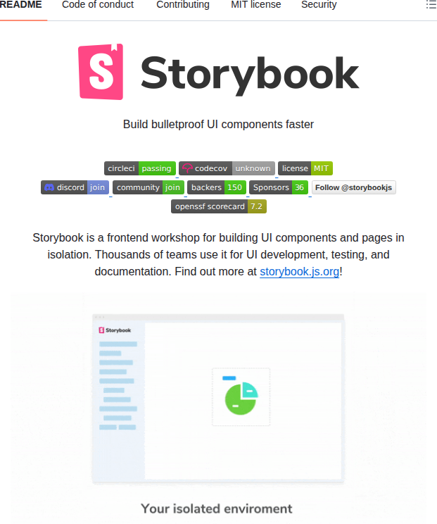 Storybookjs Storybook screenshot