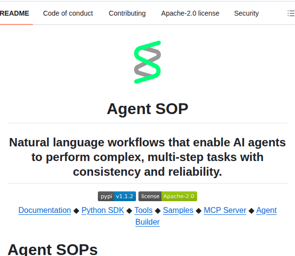 Strands Agents Agent Sop screenshot
