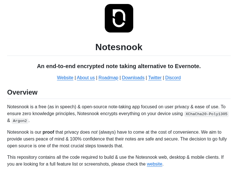 Streetwriters Notesnook screenshot