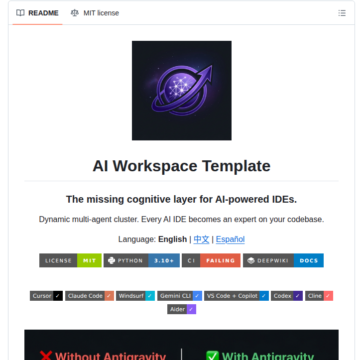 Study8677 Antigravity Workspace Template：複数AIアシスタント連携のワークスペース構築キット - AIツール日本語解説 | AI Heartland