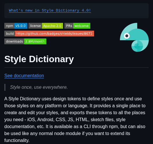 Style Dictionary Style Dictionary screenshot