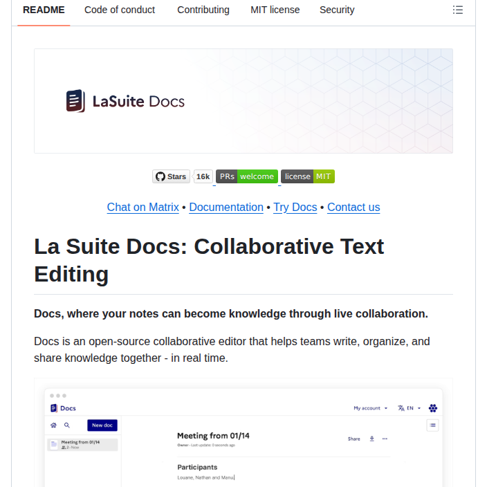 Suitenumerique Docs screenshot