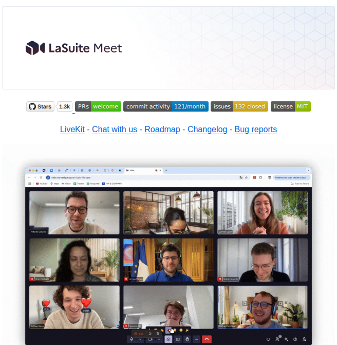 Suitenumerique Meet screenshot