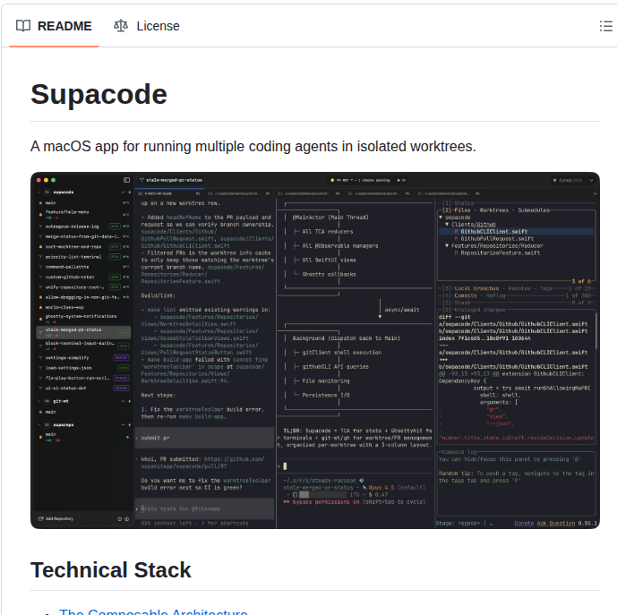 Supabitapp Supacode screenshot