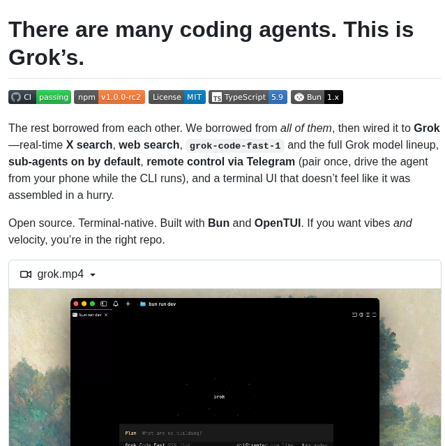 Superagent Ai Grok Cli screenshot