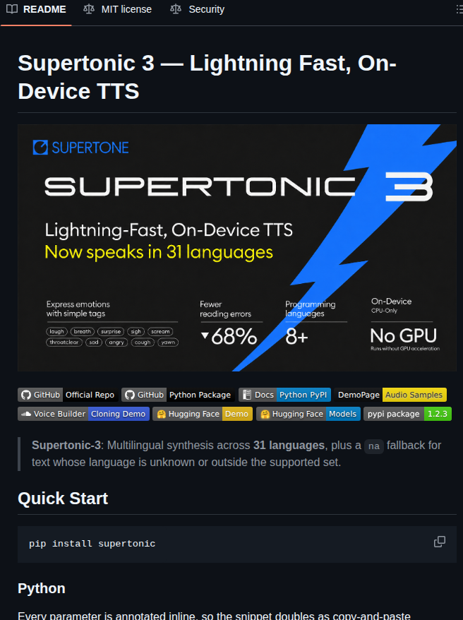 Supertone Inc Supertonic Py screenshot