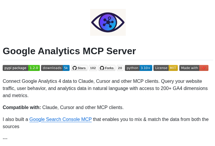 Surendranb Google Analytics Mcp screenshot