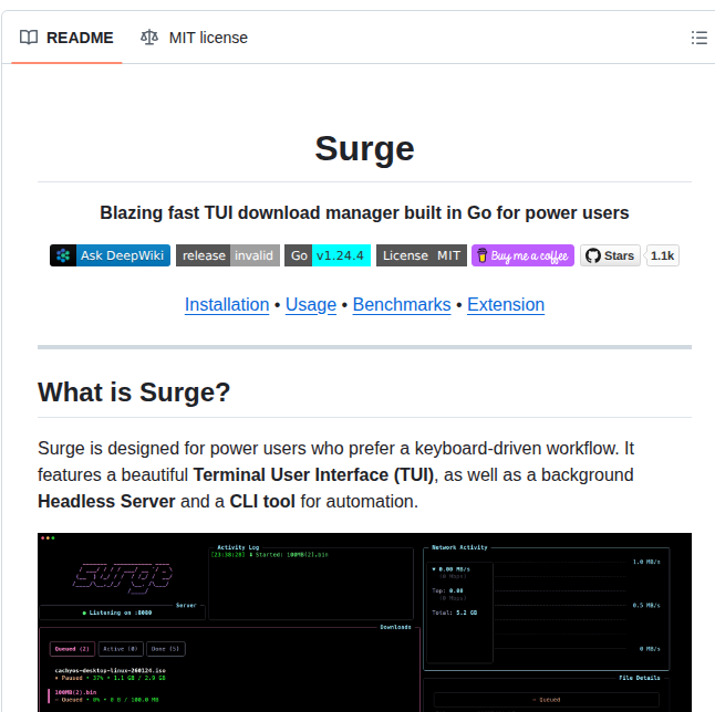 Surge Downloader Surge screenshot