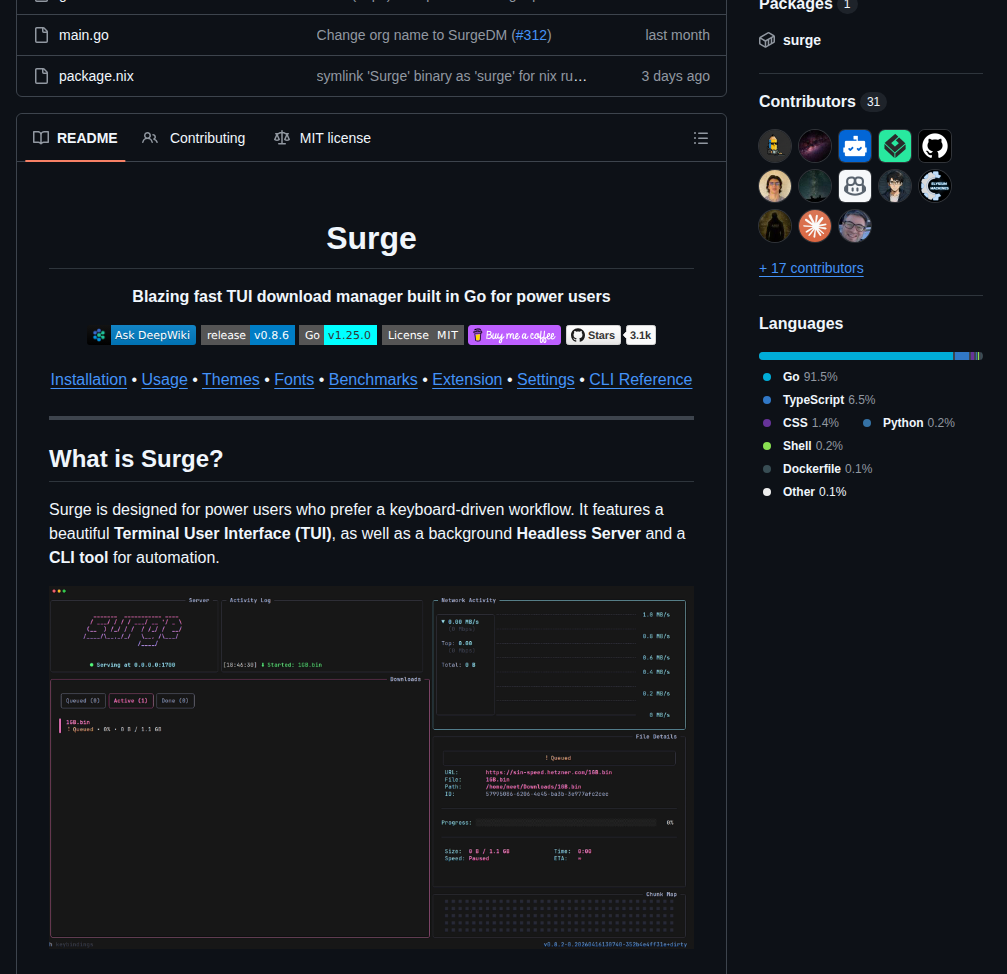 Surge Downloader Surge screenshot