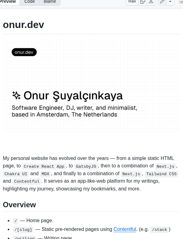 Suyalcinkaya Onur.dev screenshot