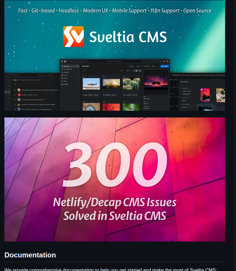 Sveltia Sveltia Cms screenshot