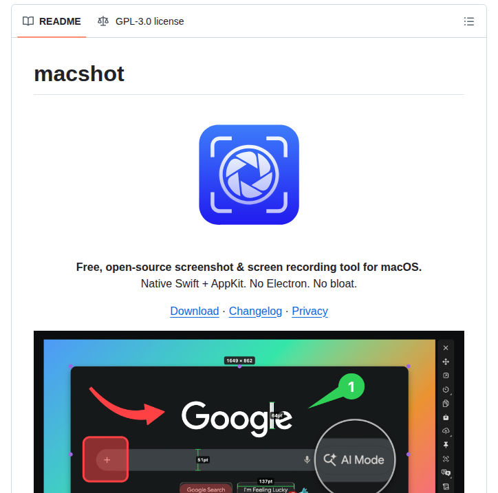 Sw33tlie Macshot screenshot