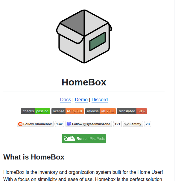 Sysadminsmedia Homebox screenshot