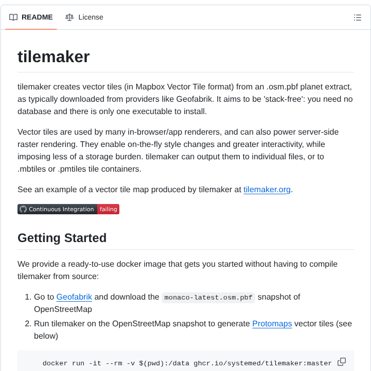 Systemed Tilemaker screenshot