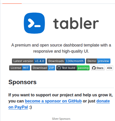 Tabler Tabler screenshot