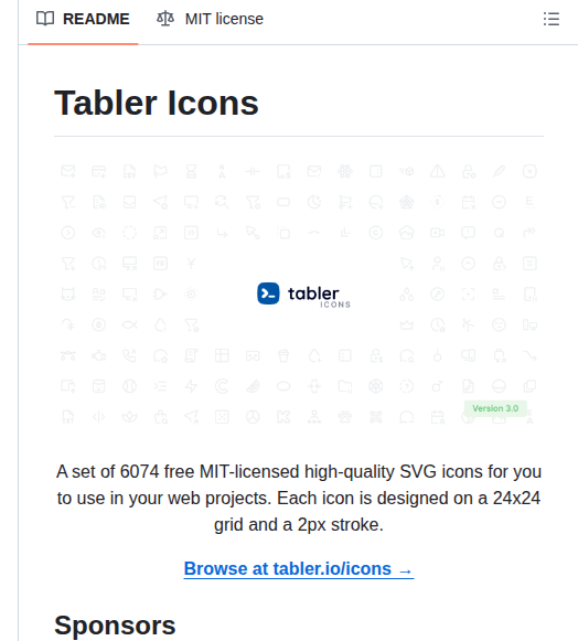 Tabler Tabler Icons screenshot