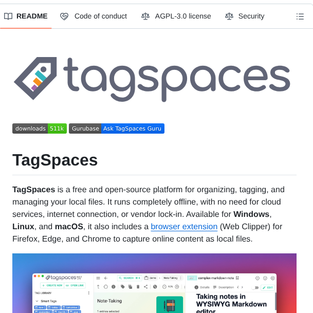 Tagspaces Tagspaces screenshot