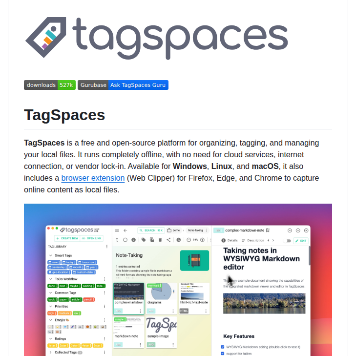 Tagspaces Tagspaces screenshot
