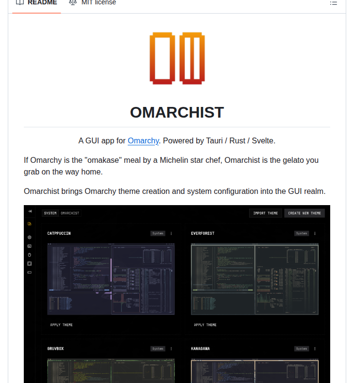 Tahayvr Omarchist screenshot