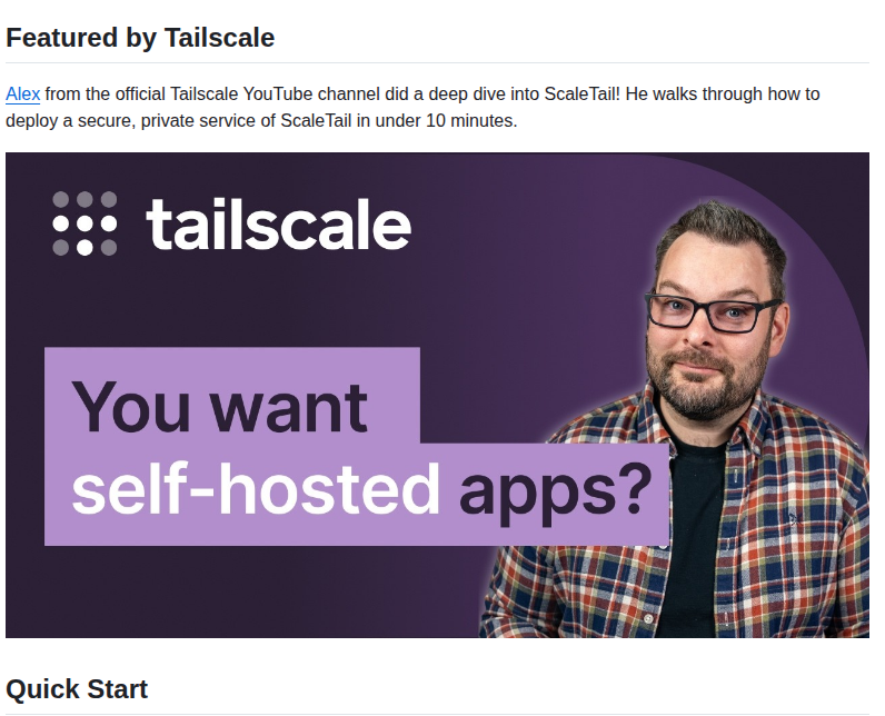 Tailscale Dev Scaletail screenshot