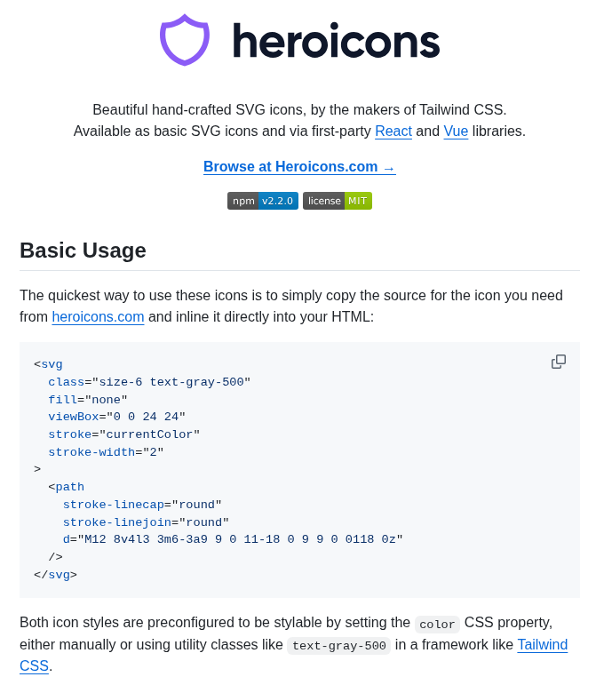 Tailwindlabs Heroicons screenshot
