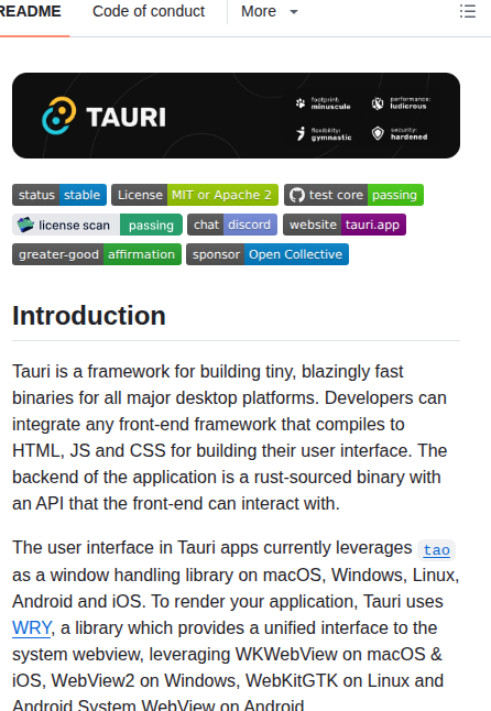 Tauri Apps Tauri screenshot