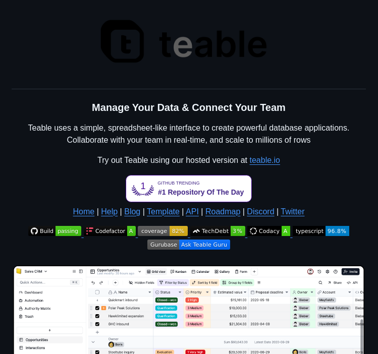 Teableio Teable screenshot