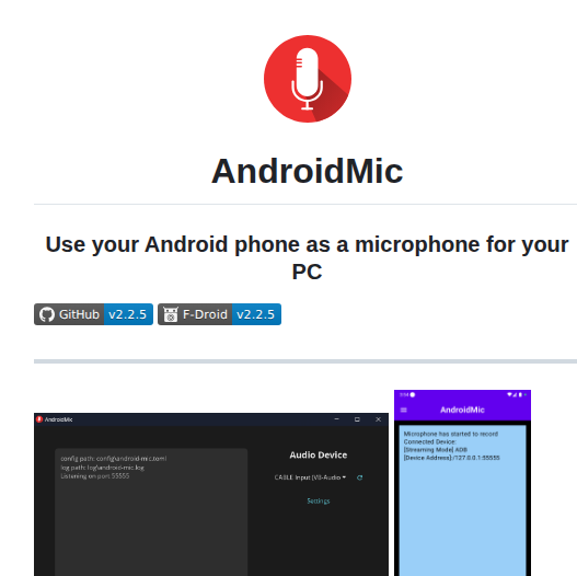 Teamclouday Androidmic screenshot
