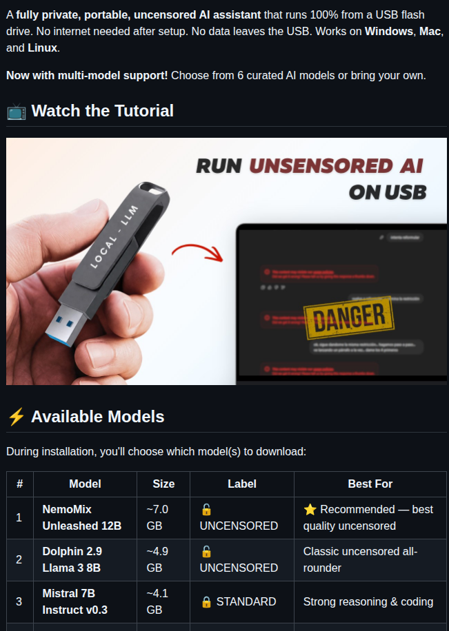Techjarves Portable Ai Usb screenshot