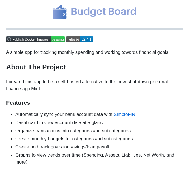 Teelur Budget Board screenshot