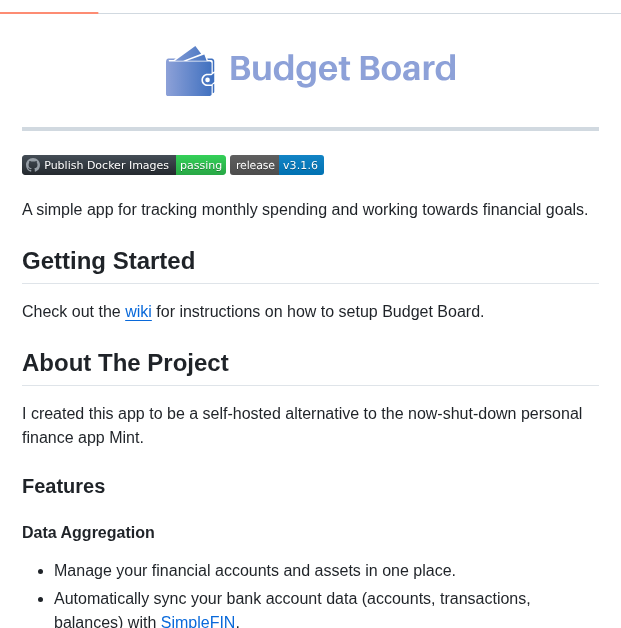 Teelur Budget Board screenshot