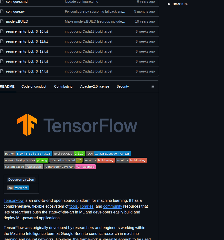 Tensorflow Tensorflow screenshot