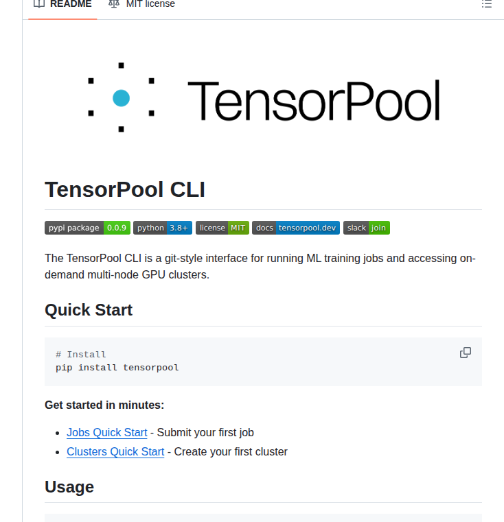 Tensorpool Tensorpool screenshot