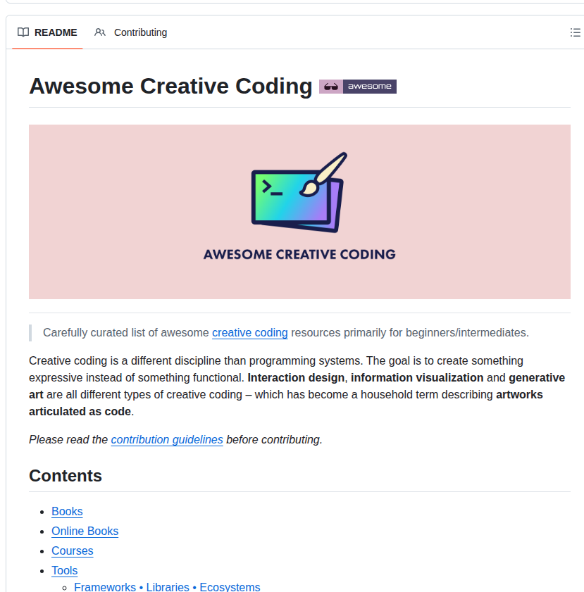 Terkelg Awesome Creative Coding screenshot