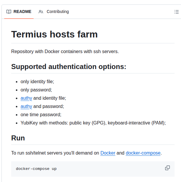 Termius Hosts Farm screenshot