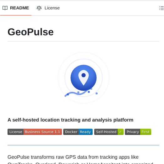 Tess1o Geopulse screenshot