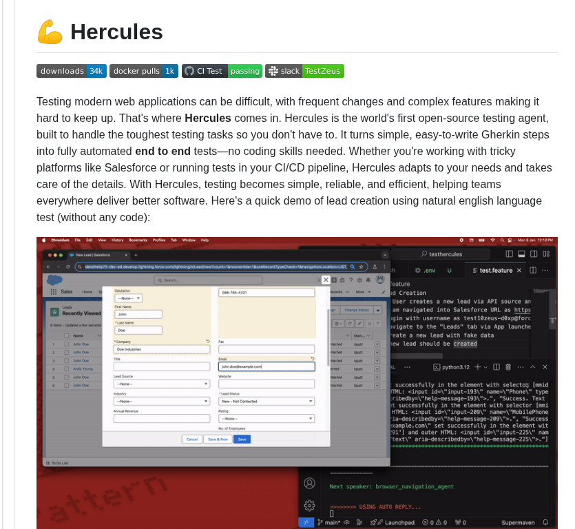 Test Zeus Ai Testzeus Hercules screenshot