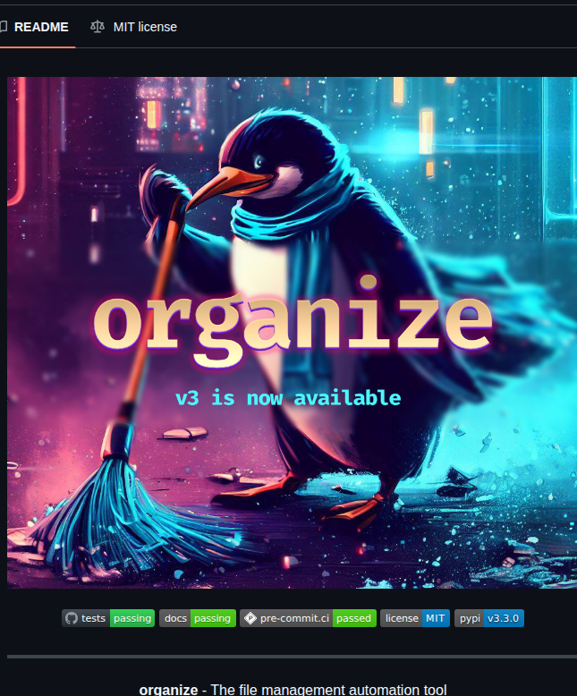 Tfeldmann Organize screenshot