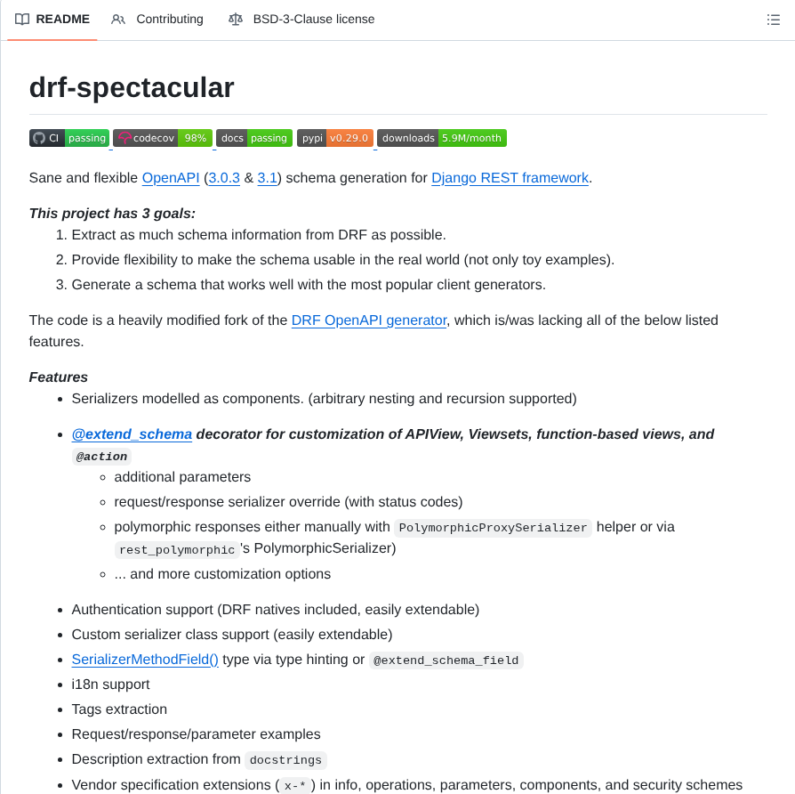 Tfranzel Drf Spectacular screenshot