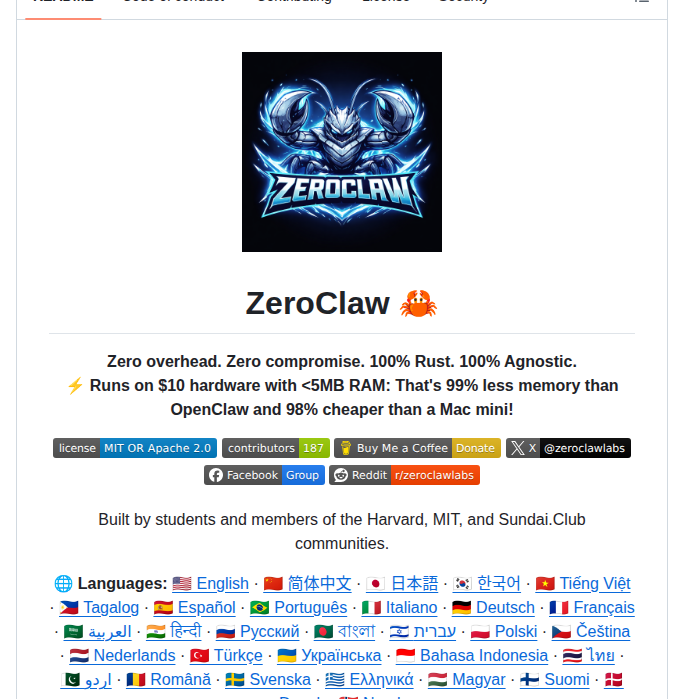 Theonlyhennygod Zeroclaw screenshot