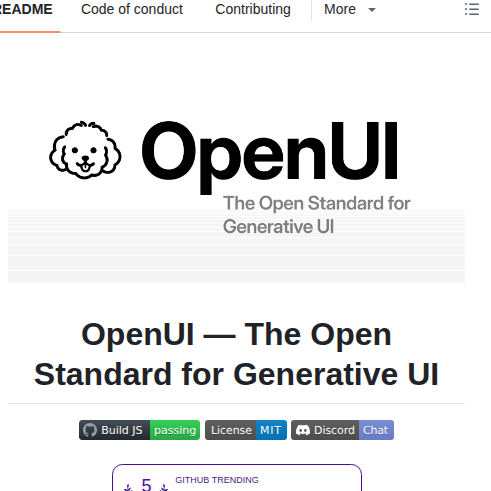 Thesysdev Openui screenshot