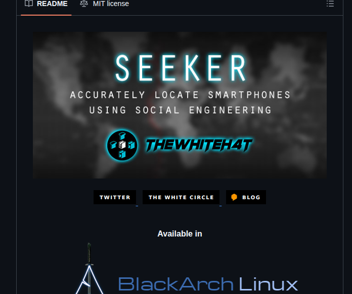 Thewhiteh4t Seeker screenshot