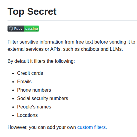 Thoughtbot Top_secret screenshot