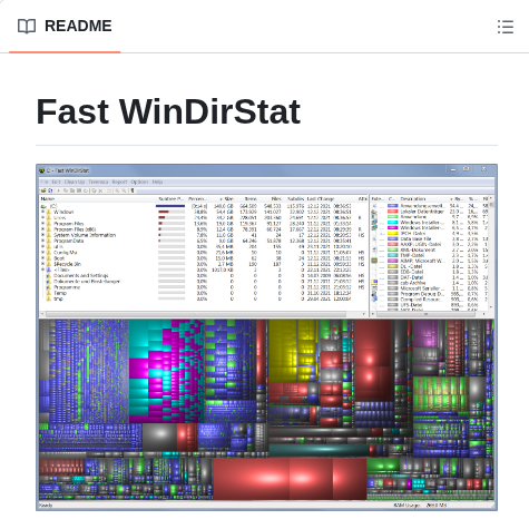 Thradde Fastwindirstat screenshot