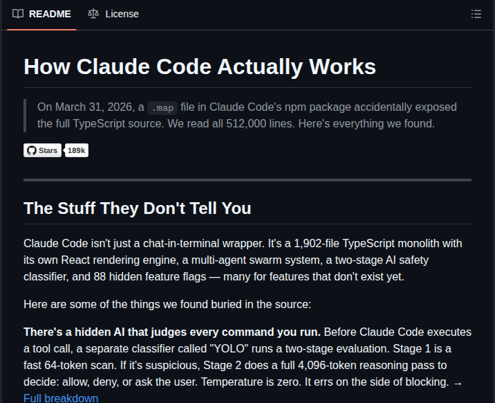 Thtskaran Claude Code Analysis screenshot
